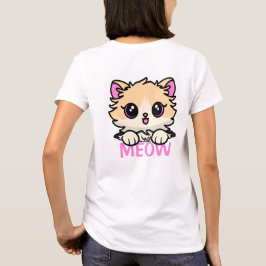 かわいい猫のポケットTシャツ Tシャツ