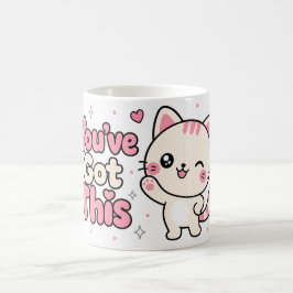 かわいい猫のポジティブな名言「やってやる!」 コーヒーマグカップ