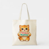 かわいい猫のポジティブアート トートバッグ (裏面)