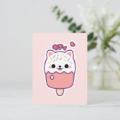 かわいい猫のポピクル ポストカード (スタンド正面)