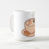 かわいい猫のマグカップ コーヒーマグカップ (正面左)
