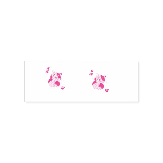 かわいい猫のマグカップ セルフインキングスタンプ (デザイン)