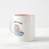 かわいい猫のマグカップ ツートーンマグカップ (正面左)