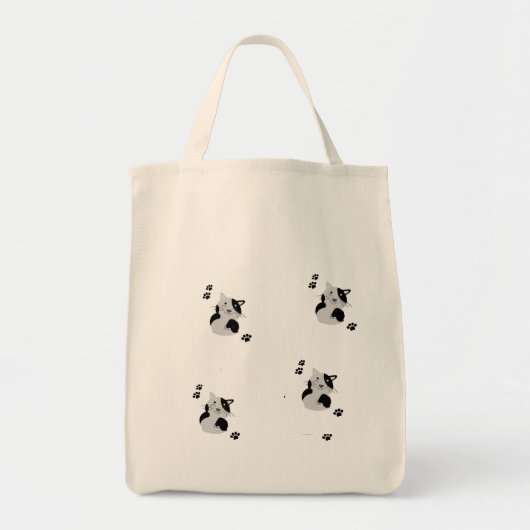 かわいい猫のマグカップ トートバッグ (正面)