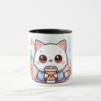 かわいい猫のマグカップ - 愛らしい猫のイラスト マグカップ