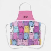 かわいい猫のママパーソナライズされたエプロン エプロン (正面)