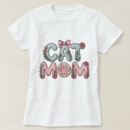 かわいい猫のママ グラフィックTシャツ Tシャツ