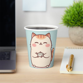 かわいい猫のママ ペット 子猫 愛好家 ギフト 紙コップ