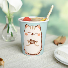 かわいい猫のママ 猫ペット キテイ 恋人ギフト 紙コップ