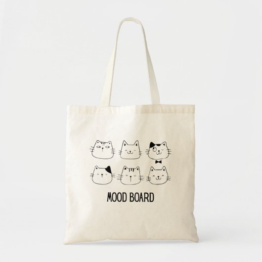 かわいい猫のムードボードの落書き トートバッグ (正面)
