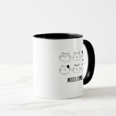 かわいい猫のムードボードの落書き マグカップ (正面右)