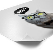 かわいい猫のメガネの子猫what引用文 おもしろい フォトプリント            (角)