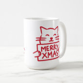 かわいい猫のメリークリスマス コーヒーマグカップ (正面右)