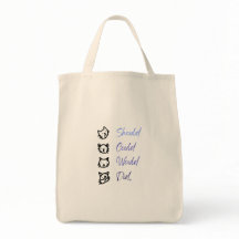 かわいい猫のモチベーション「Should Could Would Did」トートバッグ