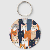 かわいい猫のモノグラム キーホルダー (裏面)