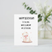 かわいい猫のユーモアあふれる誕生日ポストカード ポストカード (スタンド正面)