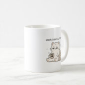 かわいい猫のユーモア 気疲れ コーヒーマグカップ (正面右)