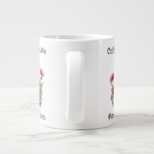 かわいい猫のヨガポーズ瞑想面白い猫の名言 ジャンボコーヒーマグカップ (裏面)