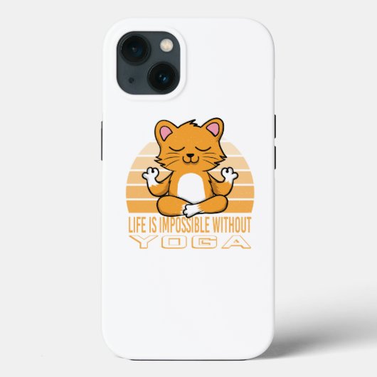 かわいい猫のヨガ。面白いヨガの名言 Case-Mate iPhoneケース (裏面)