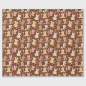 かわいい猫のラッピング紙 ラッピングペーパー (フラット)