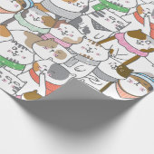 かわいい猫のラッピング紙 ラッピングペーパー (角)