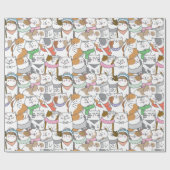 かわいい猫のラッピング紙 ラッピングペーパー (フラット)