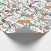 かわいい猫のラッピング紙 ラッピングペーパー (角)