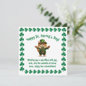 かわいい猫のレプラハウン セントパトリックデー シーズンカード (スタンド正面)