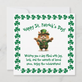 かわいい猫のレプラハウン セントパトリックデー シーズンカード