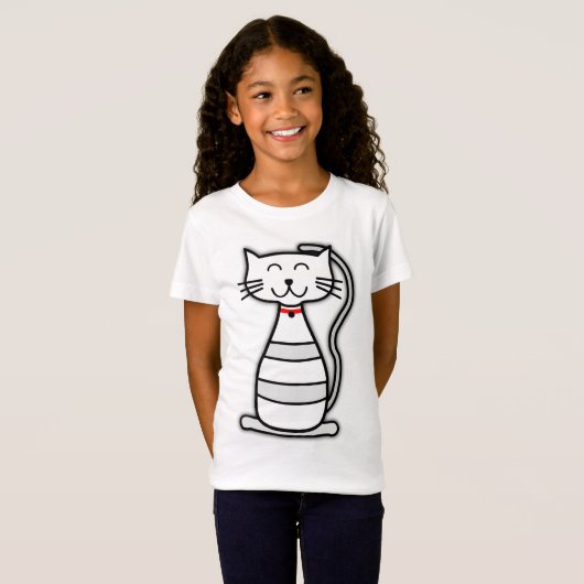 かわいい猫のワイシャツ Tシャツ (正面フル)