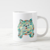 かわいい猫の三角形ヴィンテージ ジャンボコーヒーマグカップ (右)