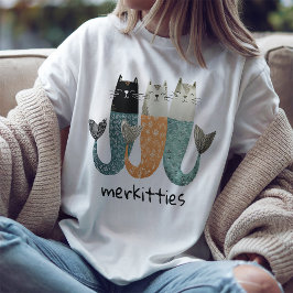 かわいい猫の人魚Tシャツ メルキティーズ Tシャツ