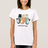 かわいい猫の人魚Tシャツ メルキティーズ Tシャツ (正面)