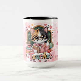 かわいい猫の先生ギフトマグ マグカップ