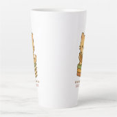 かわいい猫の先生 読み物が楽しい日だね カフェラテマグ (正面)