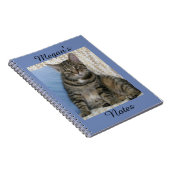 かわいい猫の写真パーソナライズされた名 ノートブック (右側)