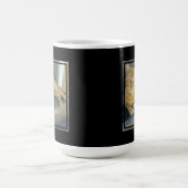 かわいい猫の写真(モダン黒) コーヒーマグカップ (中央)