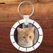 かわいい猫の写真 差し替え可能 キーホルダー (正面)