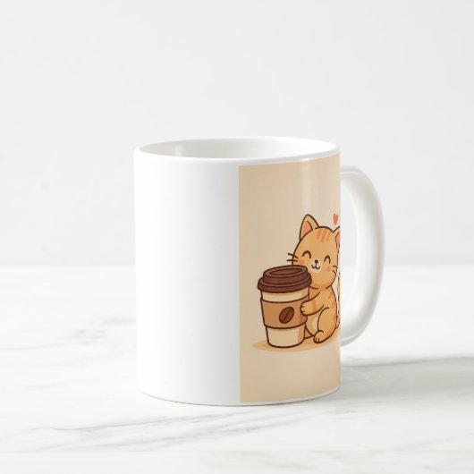 かわいい猫の出版物 コーヒーマグカップ (正面右)