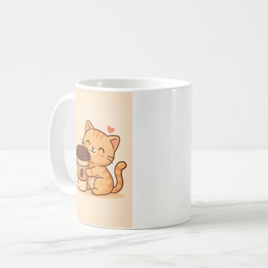 かわいい猫の出版物 コーヒーマグカップ (正面左)