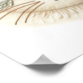 かわいい猫の刺繍風ウォールアート - 猫好きのためのギフト ポスター (角)