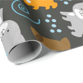 かわいい猫の包装紙 ラッピングペーパー (ロールコーナー)