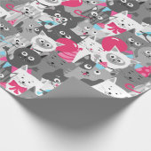 かわいい猫の包装紙 ラッピングペーパー (角)