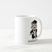かわいい猫の卒業記念に名前入り コーヒーマグカップ (正面右)