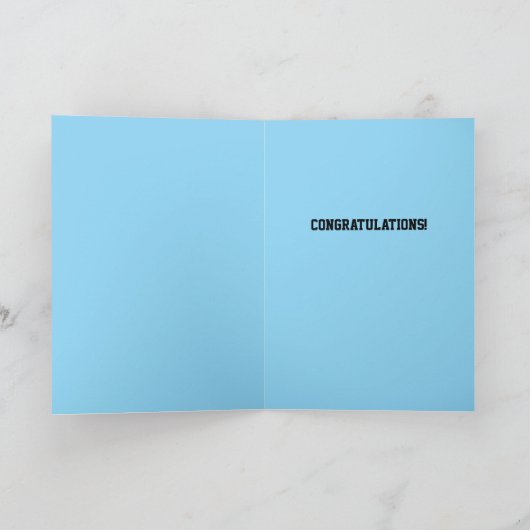 かわいい猫の卒業 カード (内部)