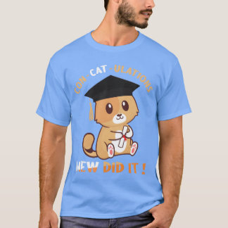 かわいい猫の卒業 2023 卒業式 楽しい Tシャツ