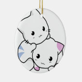 かわいい猫の友人 セラミックオーナメント (右)