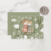 かわいい猫の友情バレンタインデーカード ノートカード (正面/裏面インサイチュ)