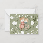 かわいい猫の友情バレンタインデーカード ノートカード (正面)