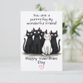 かわいい猫の友達バレンタインデーの子供教室 エンクロージャーカード (スタンド正面)